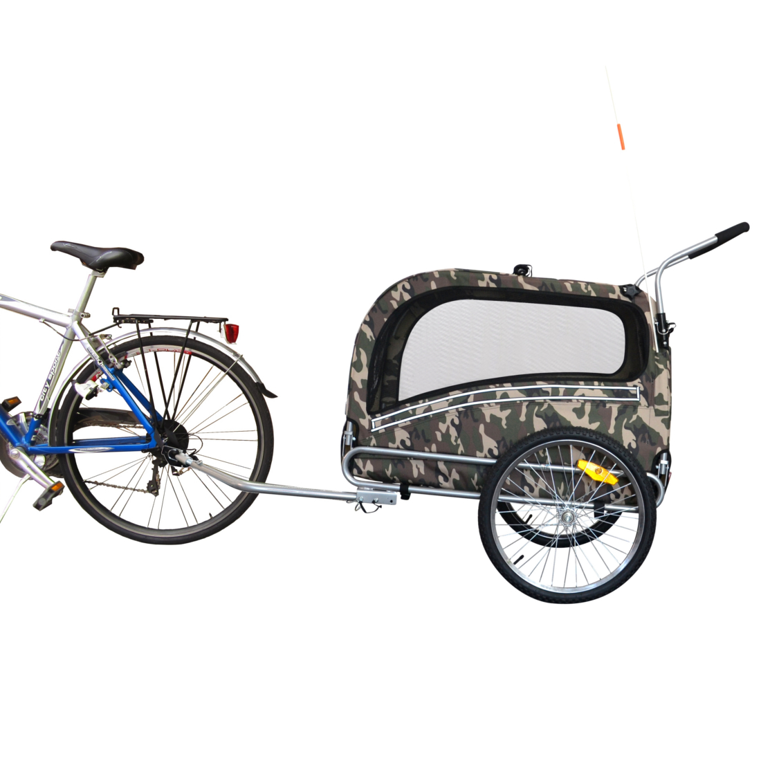 Rimorchio bici e passeggino per cani - ARGO MEDIUM - Interno 45X75 cm